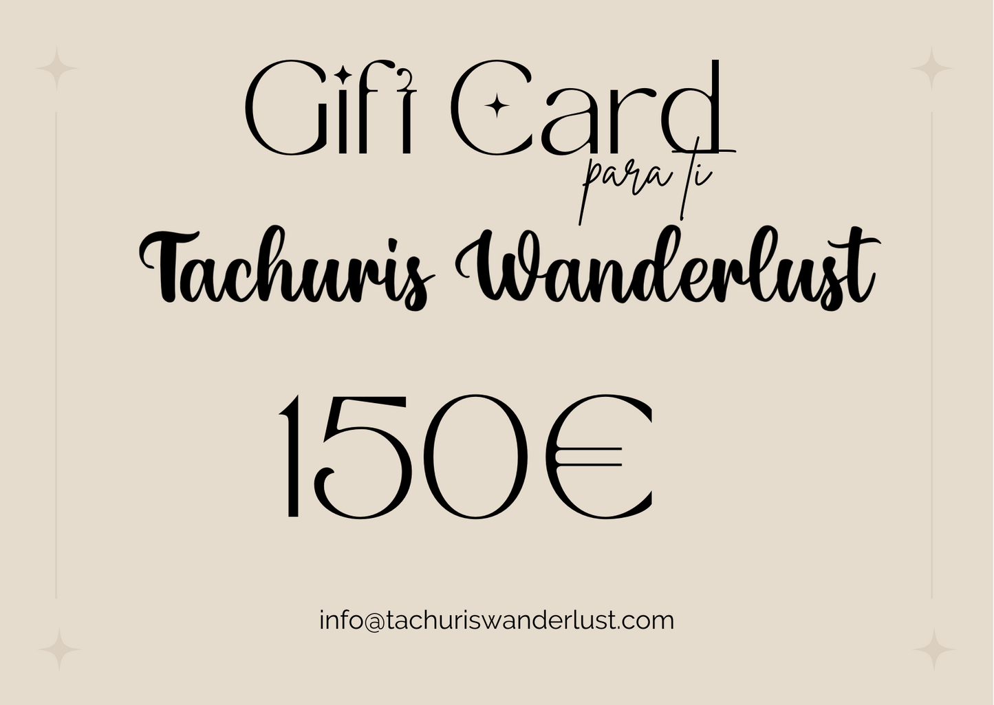 Gift Card Tachuris Wanderlust